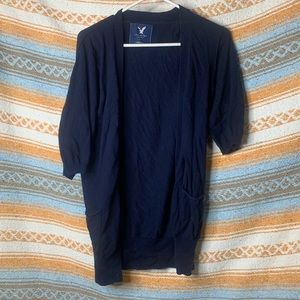 American eagle outfitters dark blue cardigan